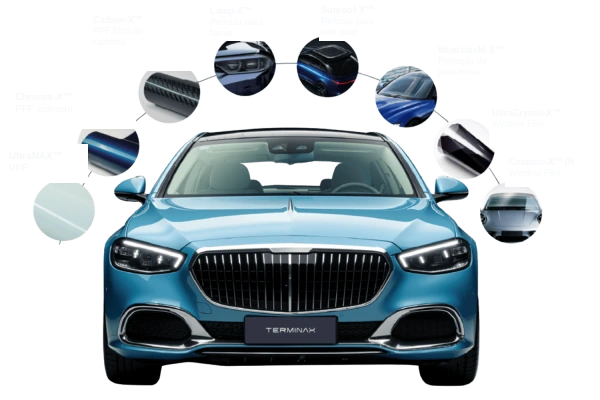 Linhas TERMINAX: PPF, Window Film e películas para faróis, teto solar e para-brisa